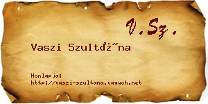 Vaszi Szultána névjegykártya